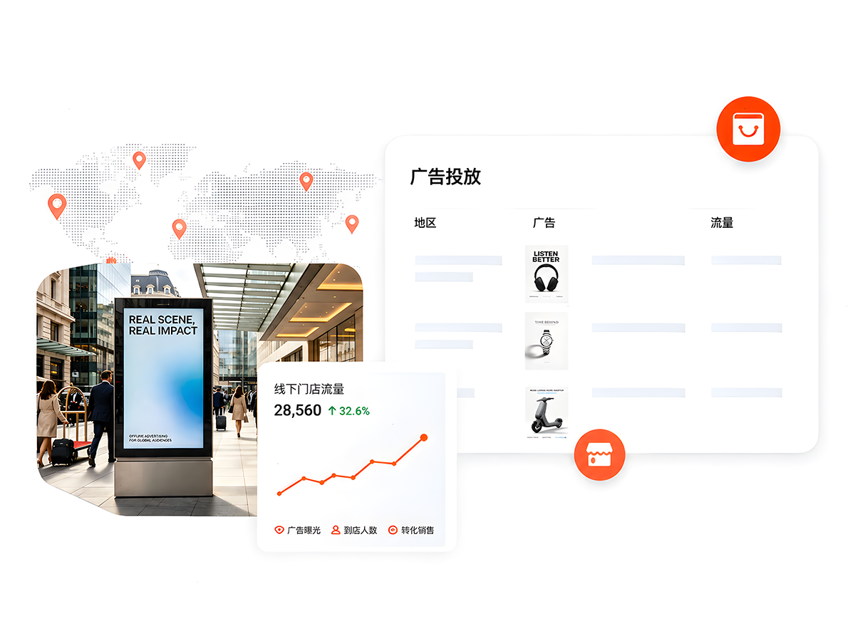 触达高质量海外线下流量