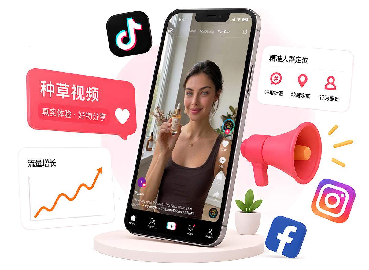 社媒短视频种草引流（Meta+TikTok）